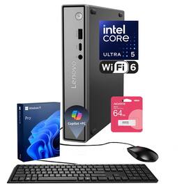 Lenovo - Upgraded - ThinkCentre neo 50q Desktop - Intel Core Ultra 5 226V - 16GB RAM 1TB SSD - Wired K&M - Copilot - 64GB USB Drive - Black