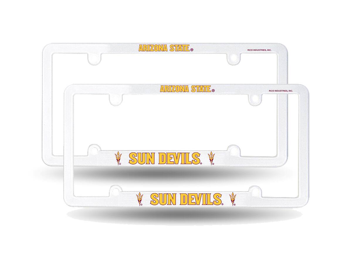 Arizona State Sun Devils Raised Letter Plastic License Plate Frame - Set of 2 Frames