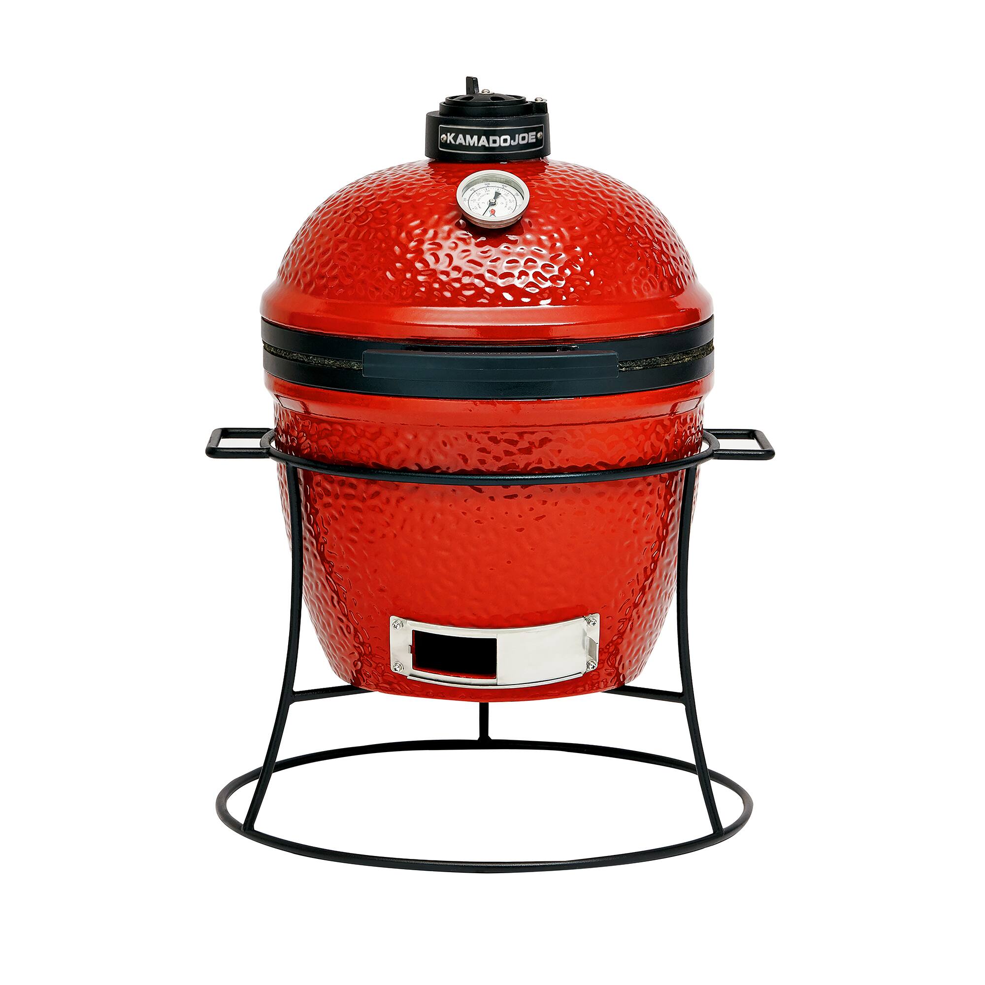 Alt View 11. KAMADO JOE - JOE JR. Charcoal Grill with stand - Blaze Red.