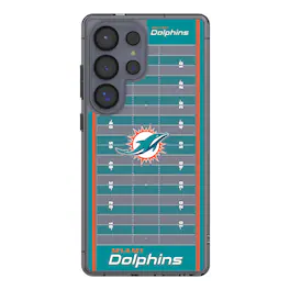 Keyscaper - NFL - Miami Dolphins Galaxy Clear Field Design Case - S23 - Multicolor