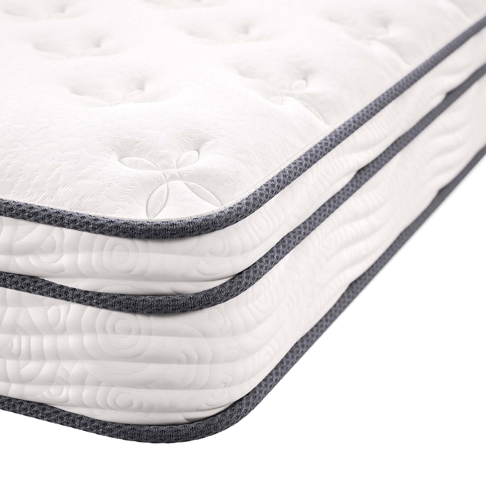 Left. Modway - Jenna 8" Innerspring and Foam King Mattress by Modway - White.