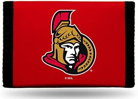 Front. Rico Industries - Ottawa Senators NHL Nylon Trifold Wallet - Multi.