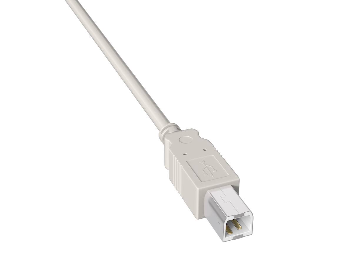 Left. Cable Leader - USB 2.0 Type A Male to B Male Printer Cable, 480Mbps, Double-Shielded, Gold-Plated - White.