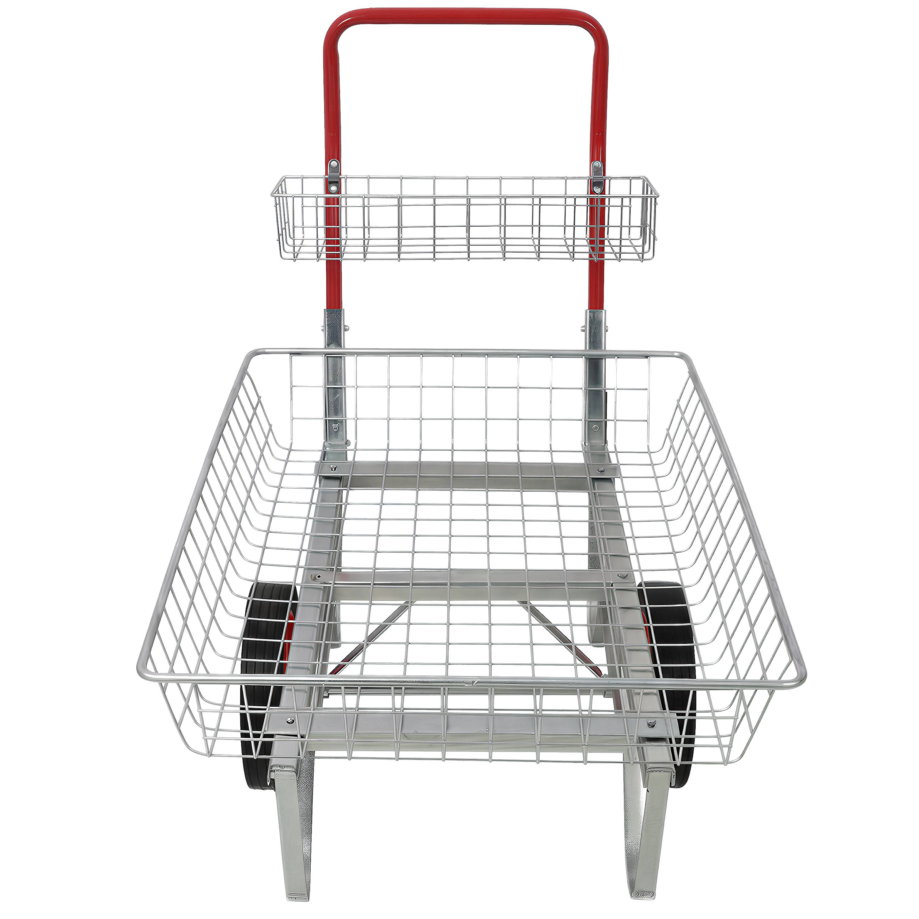 Alt View 2. LOVMOR - Garden Center Trolley with Wheels, Rolling Utility Cart for Patio, Yard and Gardening Tools - Silver.