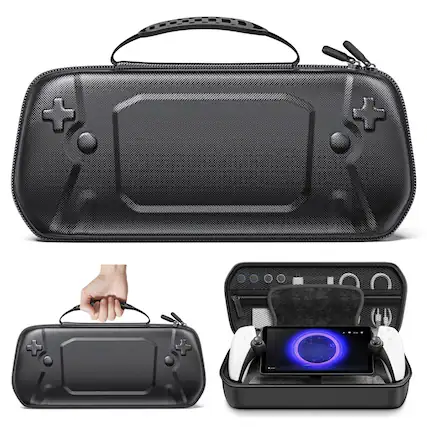 Front. Kitcheniva - Protective Carrying Case For Playstation Portal Remote Player - Black.