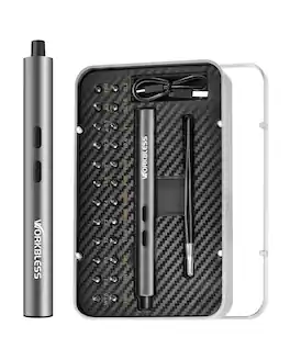 Unique Bargains - WorkBless 3.7V Mini Electric Screwdriver Set, 24-in-1 Magnetic Bits, USB-C Rechargeable, Precision Tool for Electronics