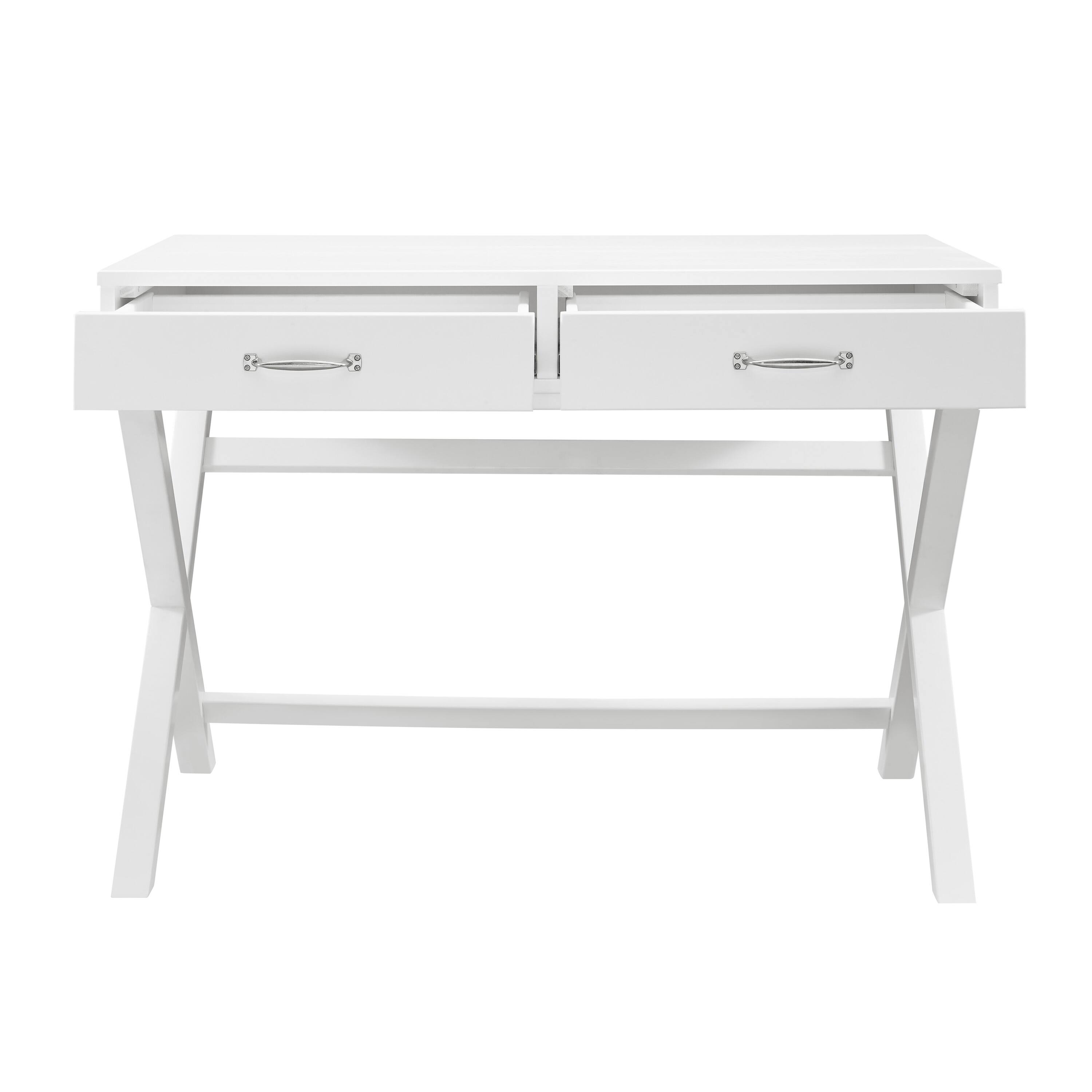 Alt View 11. Linon Home Décor - Pierce 2-Drawer Campaign-Style Desk - White.