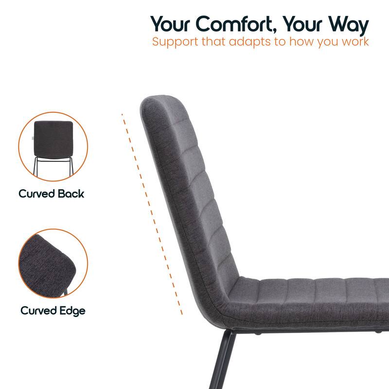 Your Comfort, Your Way  
Support that adapts to how you work  

Curved Back  
Curved Edge