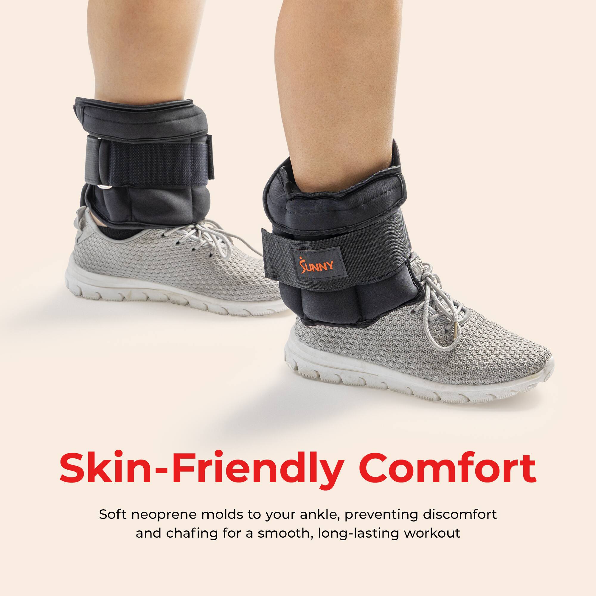 Skin-Friendly Comfort

Soft neoprene molds to your ankle, preventing discomfort and chafing for a smooth, long-lasting workout