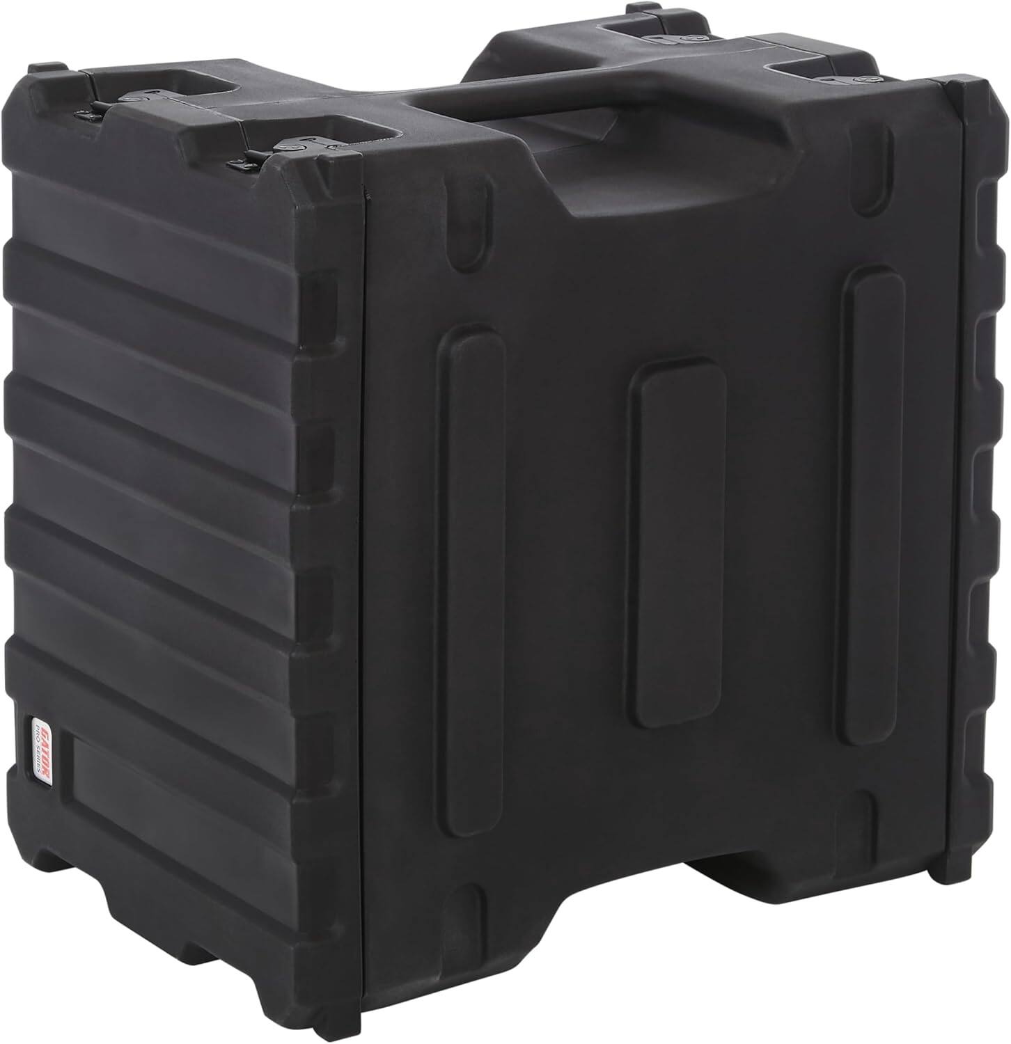 Angle. Gator - 8U Rolling Rotationally Molded Rack Case with 19-Inch Depth, Tow Handle and Wheels.