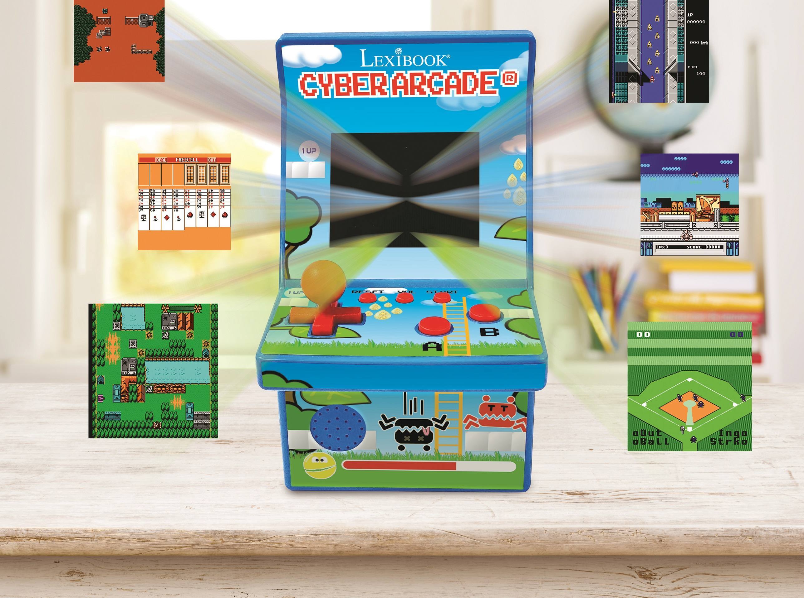 O 1P 000000 E LEXIBOOK R CYBER ARCADE DOO ah  EO DA FREECELL 20 1UP s sads SSSSS SS 2 & 4 1  S  ....m U LENFT SENT 00 00 a0ut OBaLL Ingo Strke