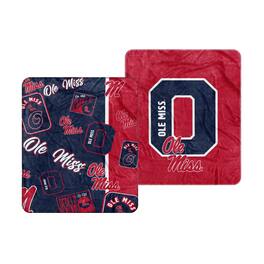 Logo Brands - Ole Miss Rebels 50" x 60" Dream Weave Throw Blanket - Navy
