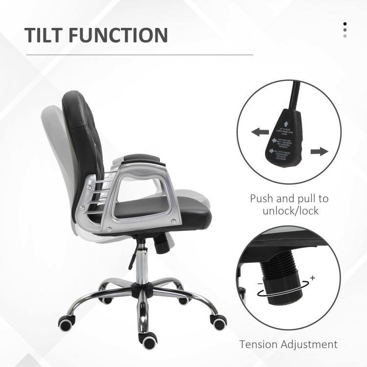 TILT FUNCTION  
Push and pull to unlock/lock  
Tension Adjustment
