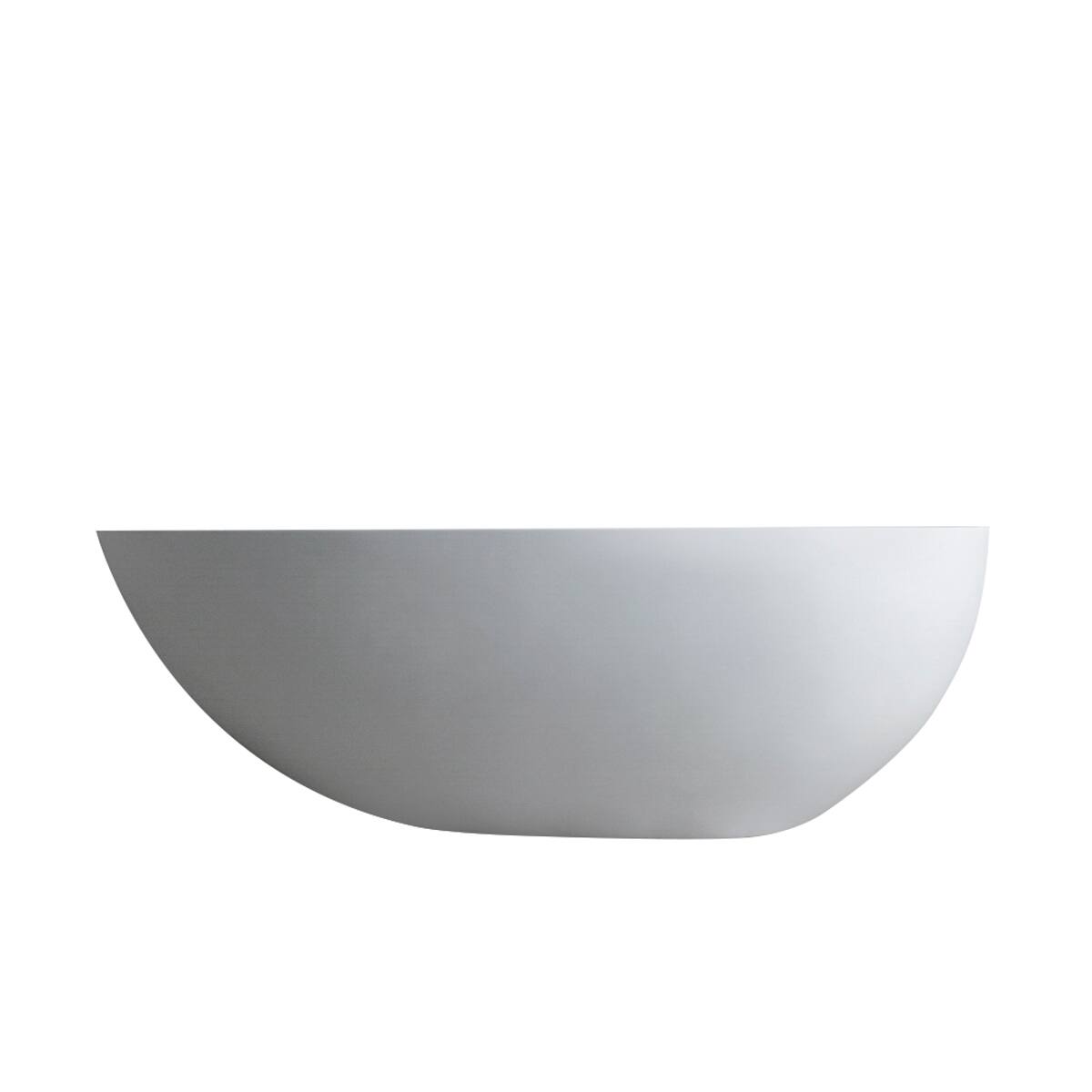 Alt View 7. Loheer - Loheer 59 in Freestanding Stone Resin Soaking Bathtub in Matte White with Center Drain and Overflow - Matte White.