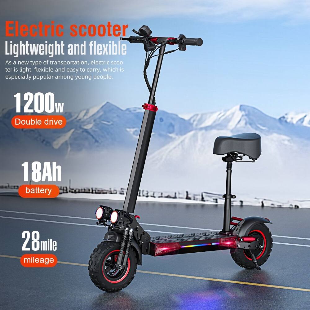 Electric scooter Lightweight and flexible

As a new type of transportation, electric scooter is light, flexible and easy to carry, which is especially popular among young people.

1200W Double drive

18Ah battery

28mile mileage