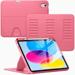 VIKESI - Magnetic Case for iPad 11" 2025 & 10.9" 10th/11th Gen, Shockproof, Pencil Holder, Auto Wake/Sleep, Multi-Angle Stand - Watermelon