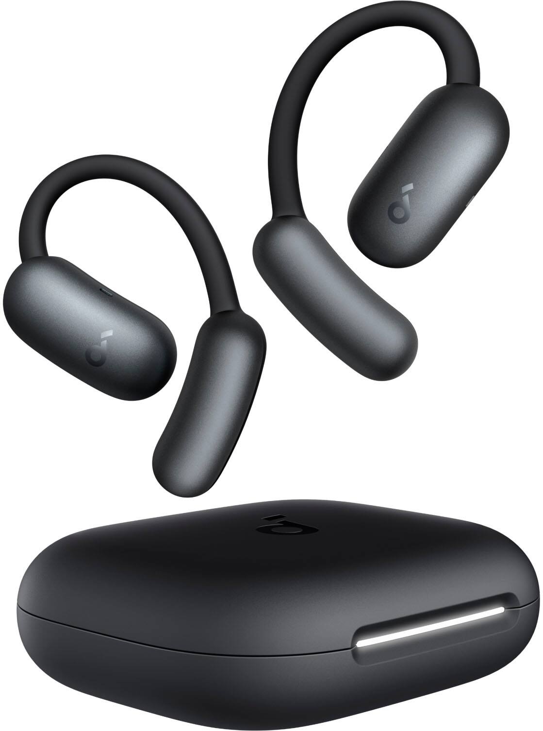 Alt View 11. Soundcore - by Anker AeroFit 2 Open-Ear Headphones with Adjustable Ear Hooks - Black.