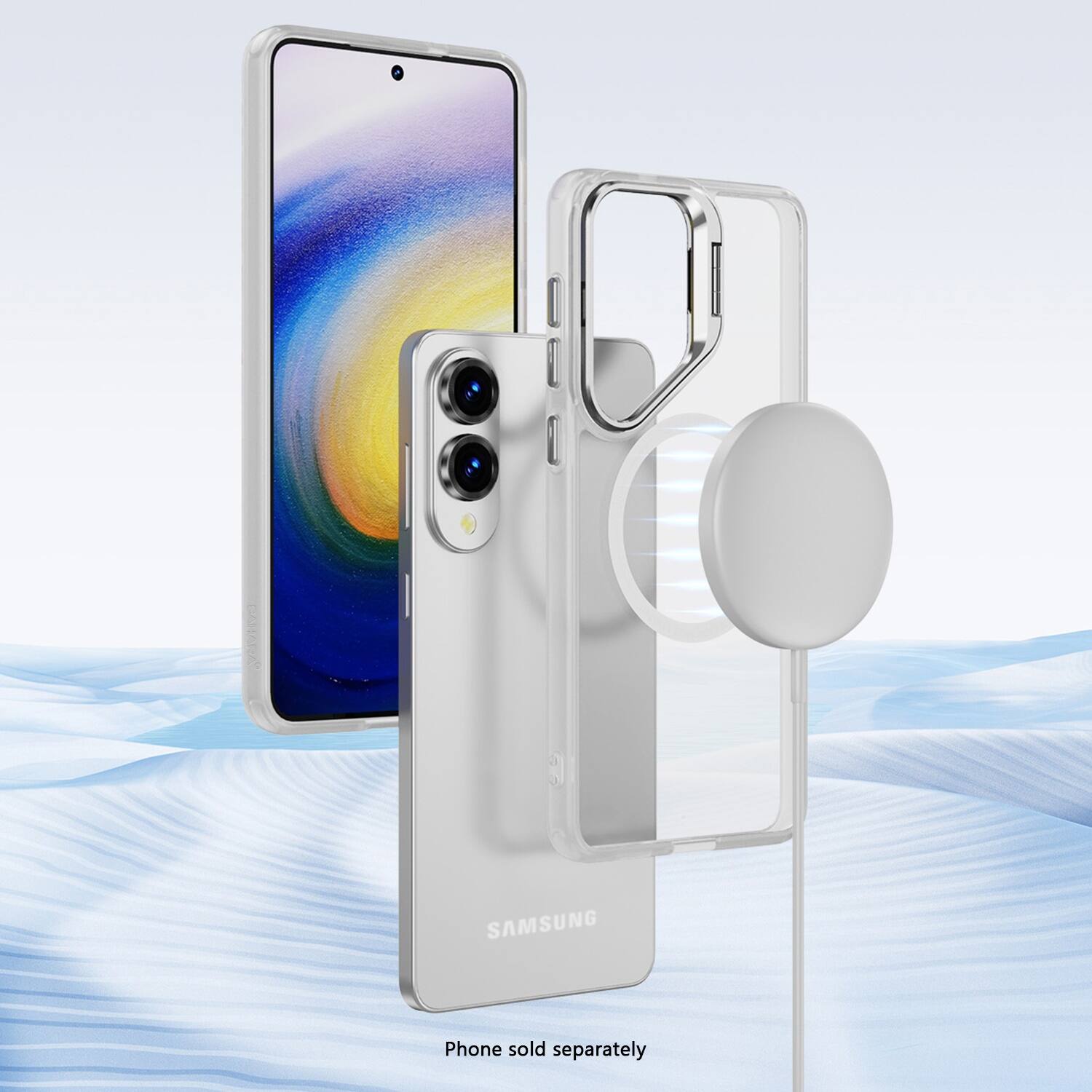 Samsung phone sold separately.