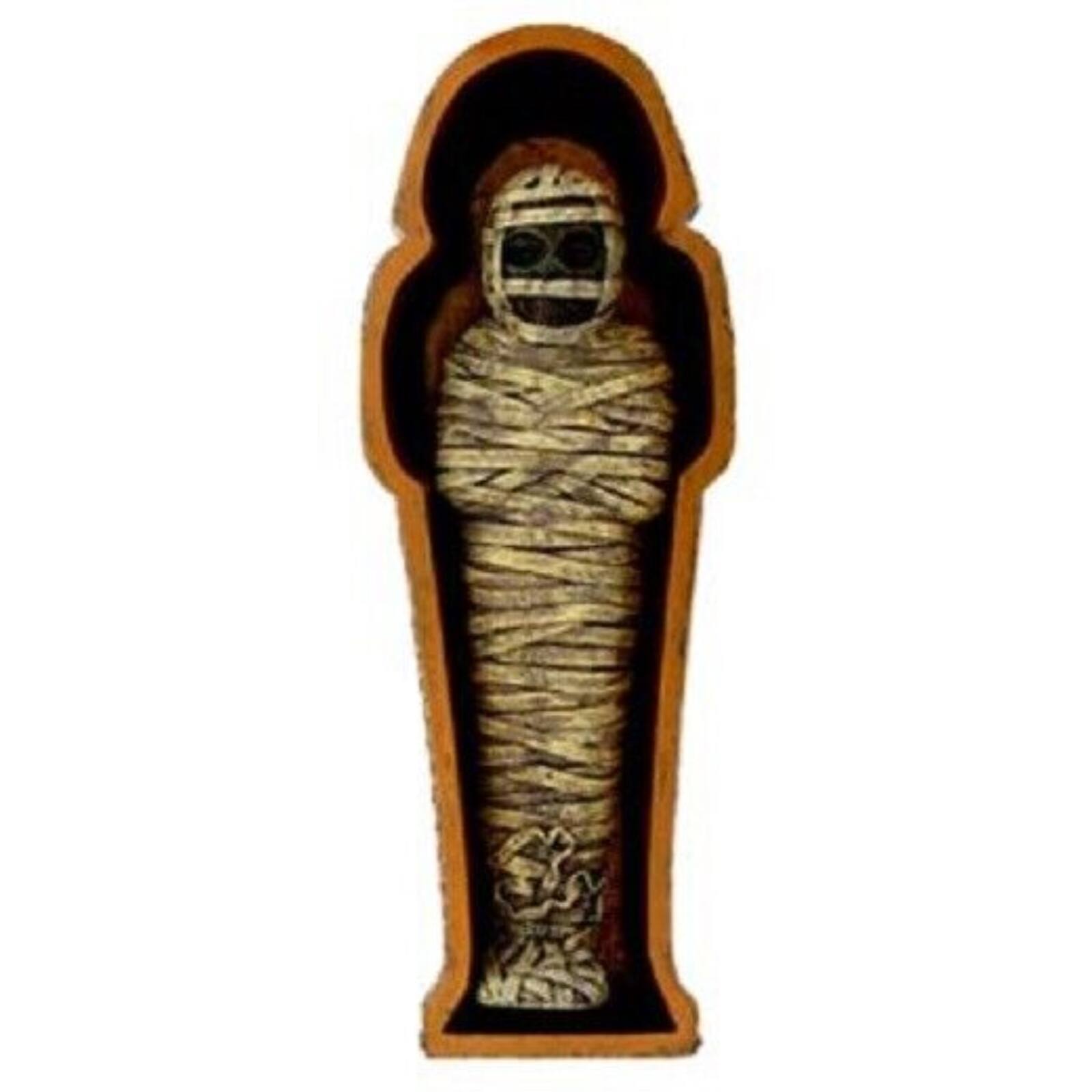 Left. Pacific Trading - Egyptian Pharaoh King Tut in Coffin with Mummy Figurine.