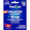 4G LTE & 5G+ UNLIMITED COMPATIBLE CARRYOVER DATA WITH ACTIVE SERVICE* $30 Plus taxes and fees Tracfone MORE UNLIMITED DATA! TALK & TEXT plus 10 GB CARRYOVER DATA at HIGH SPEED HOTSPOT CAPABLE SPAM FILTER INCLUDED 5G Image does not depict coverage NO CONTRACT 30-DAY PLAN SMARTPHONE CARD See back panel for more details.