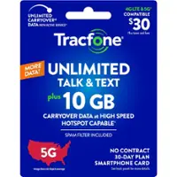 Tracfone - $30 Unlimited Talk & Text plus 10 GB of Data 30-Day - Prepaid Plan (Digital Delivery) [Digital] - Front_Zoom