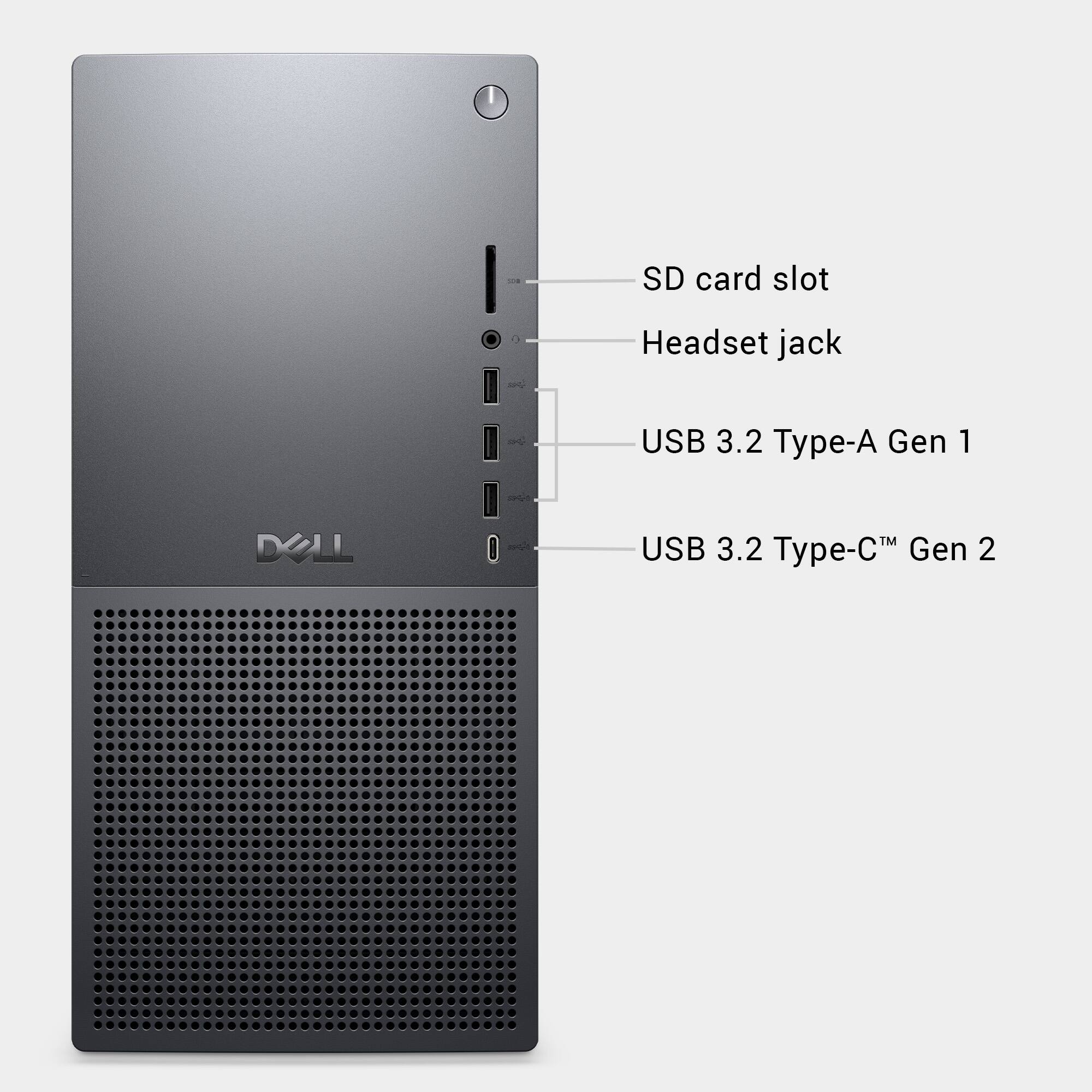 SD card slot  
Headset jack  
USB 3.2 Type-A Gen 1  
USB 3.2 Type-C™ Gen 2