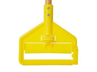 Alt View 2. RubberMaid - Invader 60" Wood Wet Mop Handle, Yellow/Natural  - Yellow/Natural.