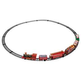 Northlight - 22pc Battery Operated Lighted and Animated Christmas Train Set with Music and Sound - Red