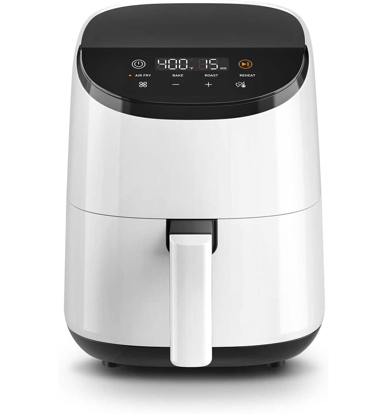 FINEAK - 2.1 Qt Quiet Mini Air Fryer for Healthy Meals - White