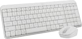 Logitech - MK250 Full-size Bluetooth Wireless Keyboard and Mouse Combo for Windows/MacOS with Fast & Easy Connectivity - Off-White