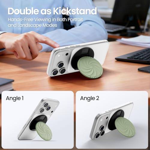 Double as Kickstand  
Hands-Free Viewing in Both Portrait and Landscape Modes  
Angle 1  
Angle 2