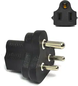 Ceptics - India & Nepal Travel Plug Adapter – Type D (BS-546), ETL Certified, Industrial Grade, Compact Design (IG-10) - Black