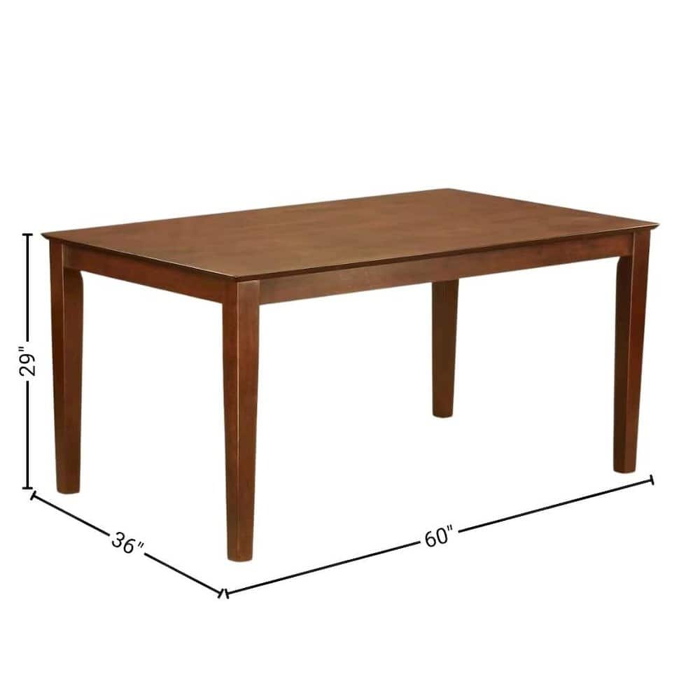 FurniFact - Solid Wood Dining Table with Chairs and Bench, Kitchen Set for 6 People - Mahogany