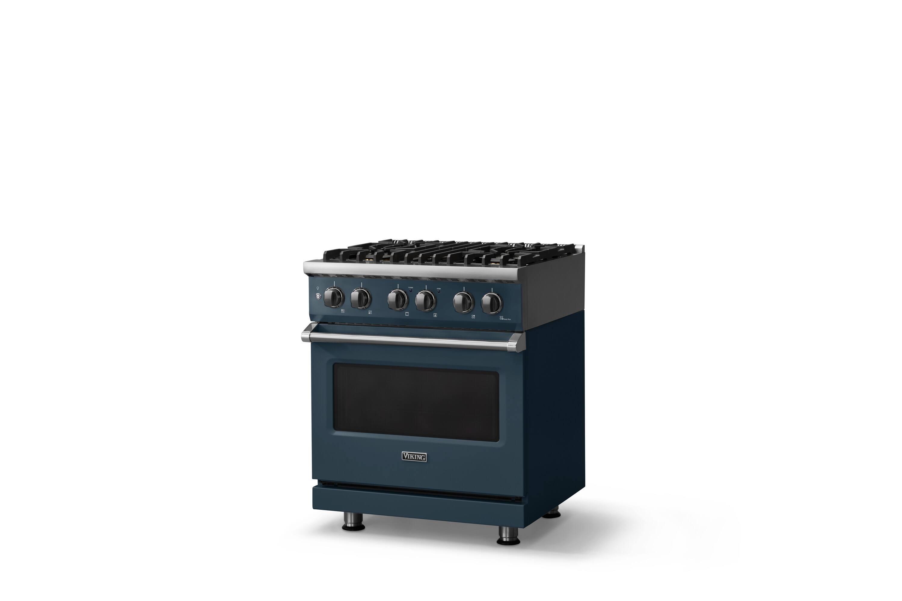 Angle. Viking - 30 in. Wide 4 Burner Pro 5 Series 4.7 Cu. Ft. Freestanding Sealed Dual Fuel Convection Range - Squall - Squall.