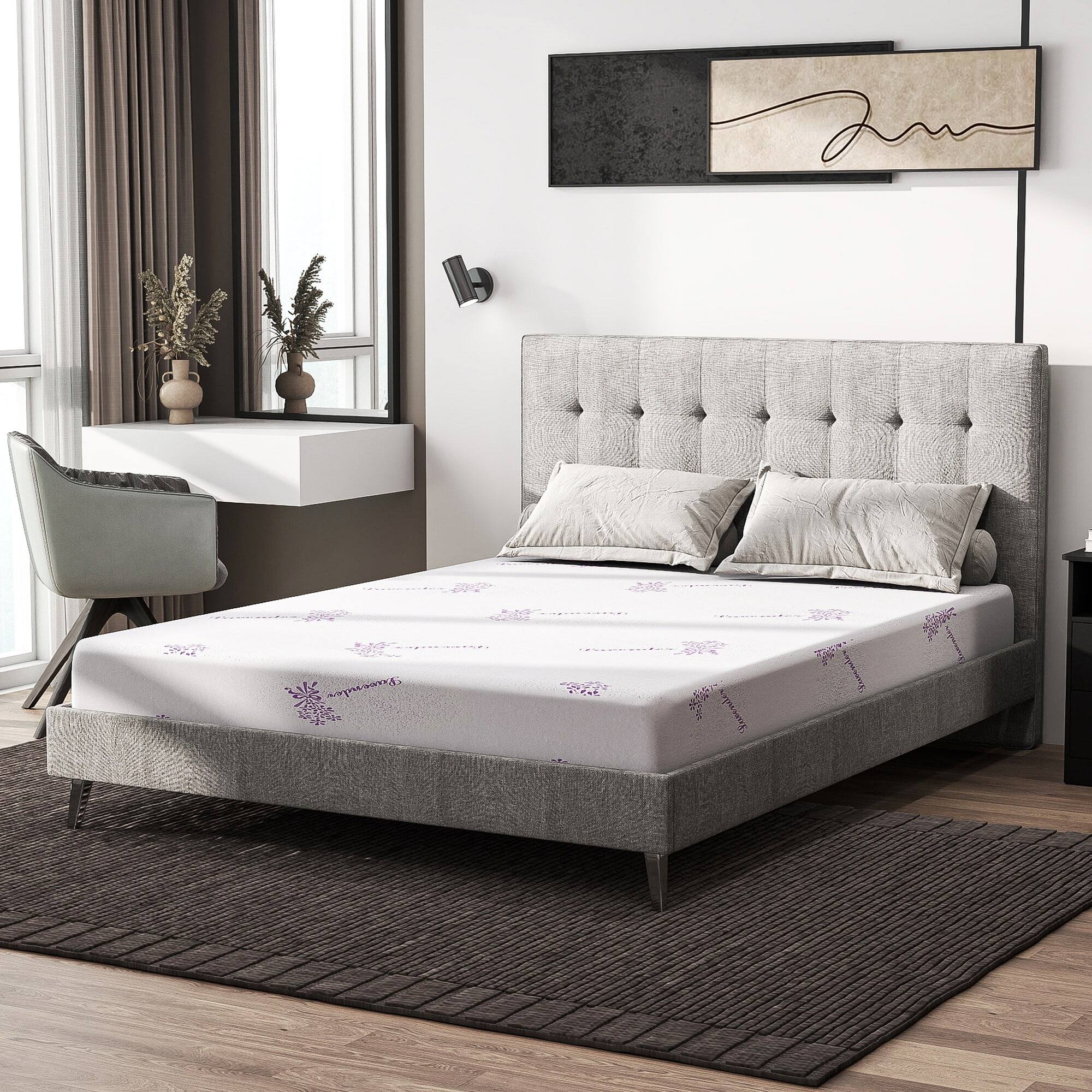 Alt View 7. Kadyn - Lavender-infused AeroFusion Memory Foam Mattress, Cooling Gel, Fiberglass-Free, Medium Firm - Purple.
