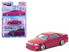 Tarmac Works - Toyota Vertex Mark II JZX100 RHD (Right Hand Drive) "Global64" Series 1/64 - Hot Pink Metallic
