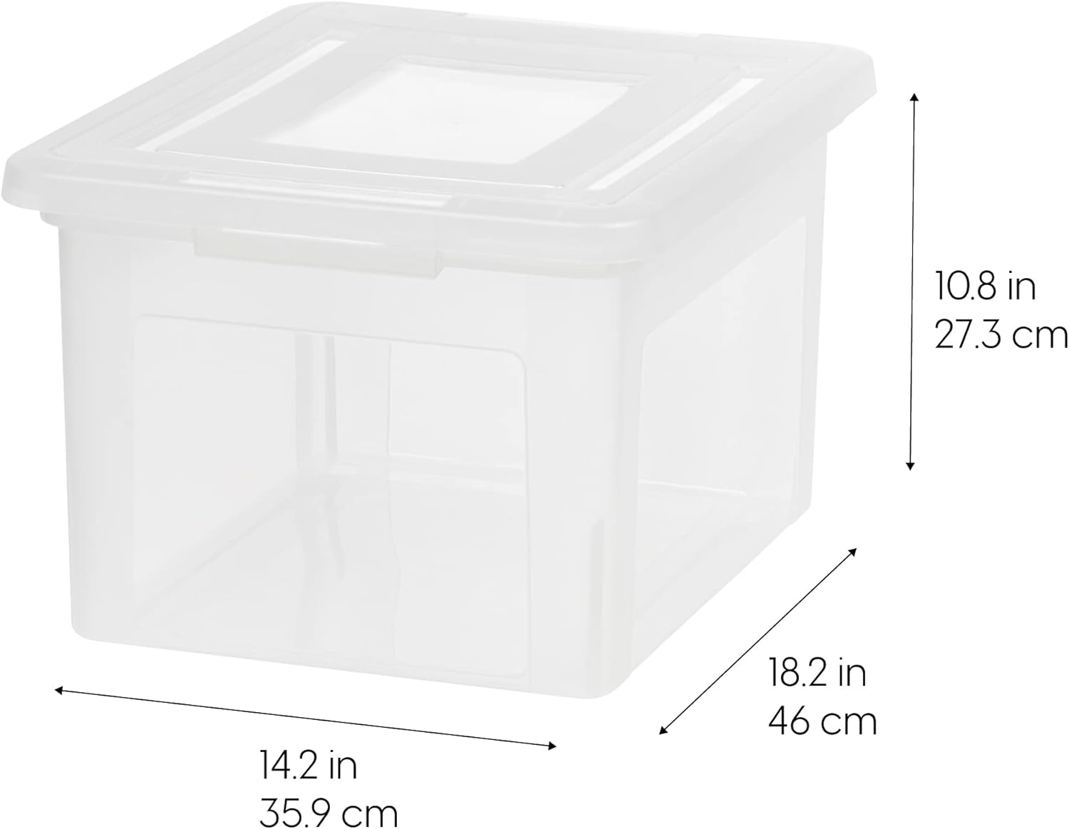 10.8 in 27.3 cm  
14.2 in 35.9 cm  
18.2 in 46 cm