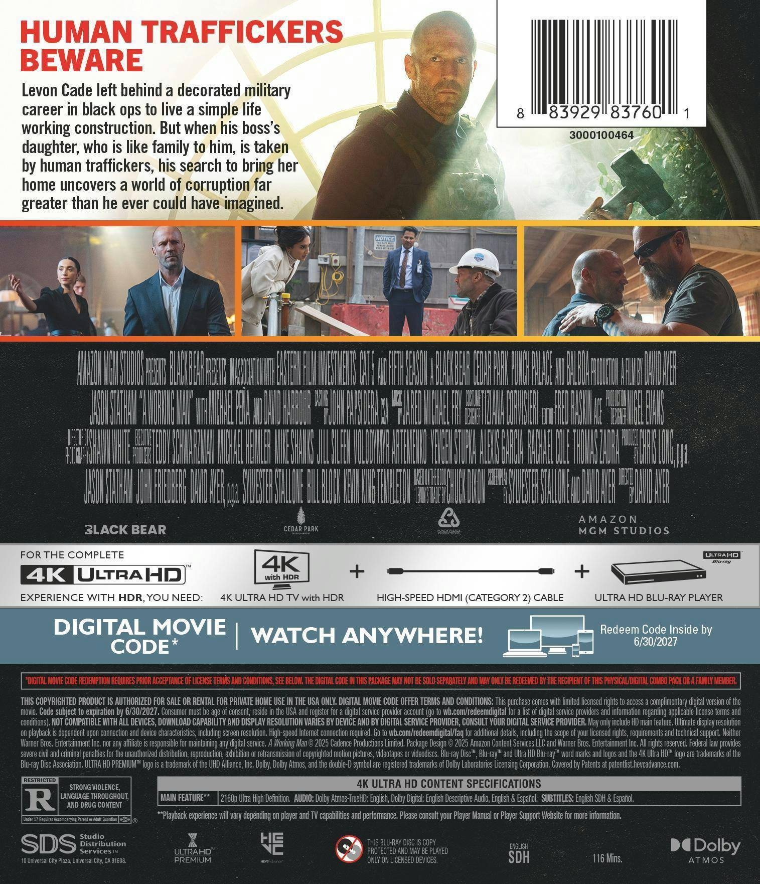 Back. A Working Man (4K Ultra HD) [UHD].