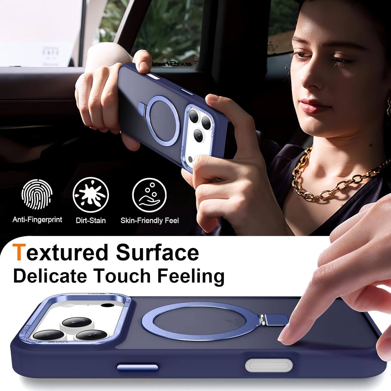 Anti-Fingerprint  
Dirt-Stain  
Skin-Friendly Feel  
Textured Surface  
Delicate Touch Feeling