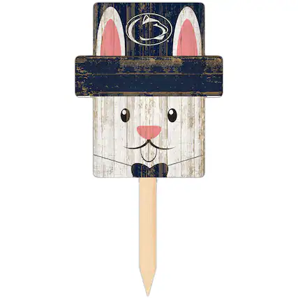 Front. Fan Creations - Penn State Nittany Lions 16" x 19" Easter Bunny Yard Stake - Multicolor.