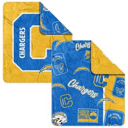 Logo Brands - Los Angeles Chargers 50- x 60- Dream Weave Throw Blanket - Blue