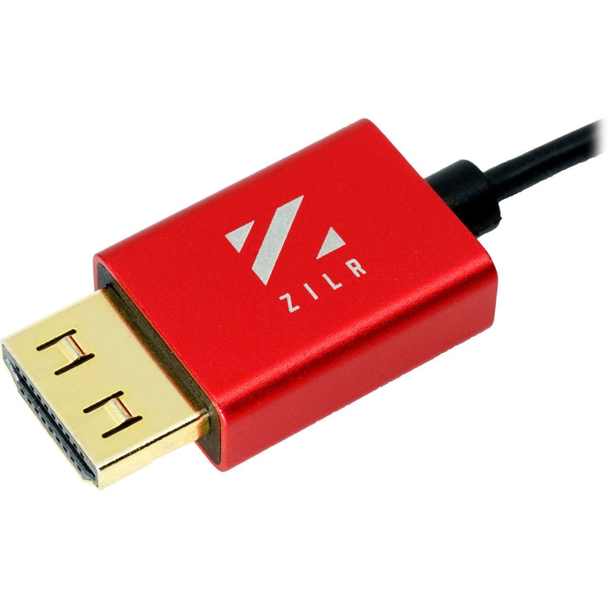 Alt View 1. ZILR - ZILR 8K Ultra Speed Hyper Thin HDMI 2.1 Cable 45cm/17.7- Type-A- Type-A Secure Locking, 8K60, 4320p, 4K120, 2160p,.