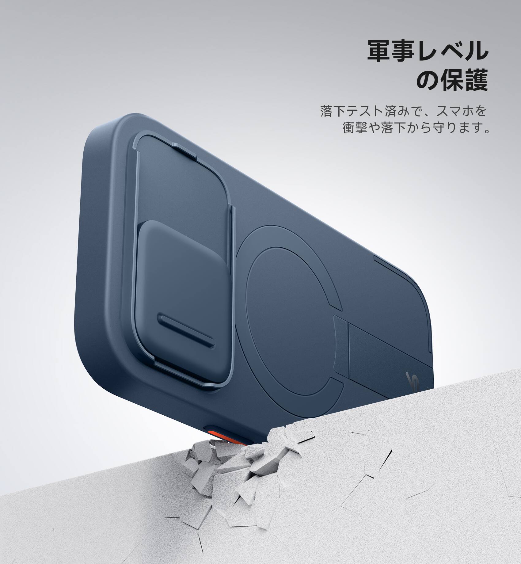 Alt View 2. SURITCH - Bumper Case for iPhone 16 Pro with Camera Cover, Compatible with MagSafe, Kickstand, Shockproof Slim Protective Cover - Deep Blue.