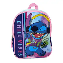 Bioworld - Disney Lilo and Stitch Chill Vibes 11 Inch Mini Backpack - Blue