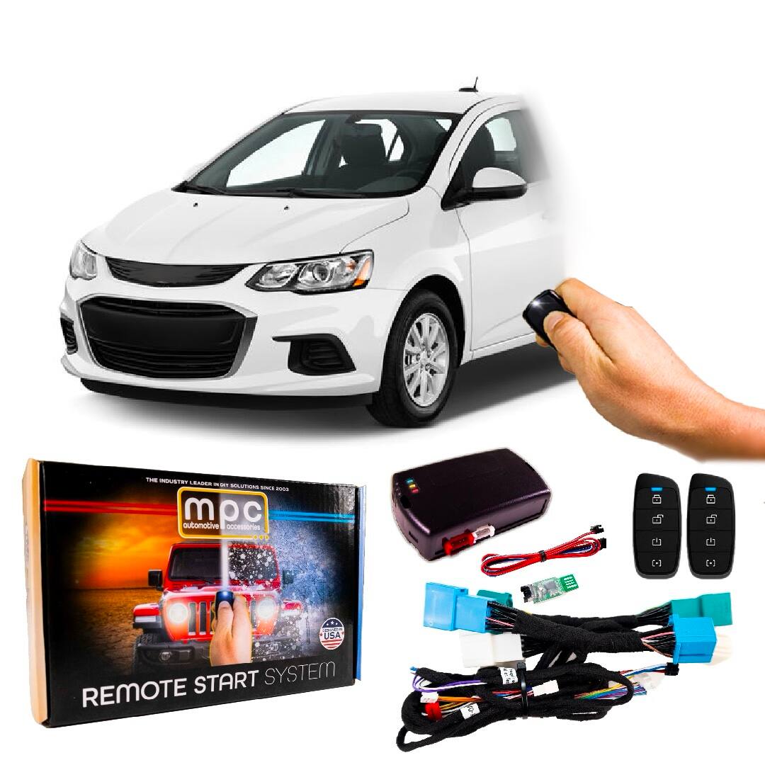 Sure, here is the corrected and grouped text from the image:

---

**MPC Automotive Accessories**

**THE INDUSTRY LEADER IN REMOTE START SOLUTIONS SINCE 2003**

**REMOTE START SYSTEM**

**USA**

---

**Components Included:**

- Remote Start System
- Wiring Harness
- Installation Kit

---
