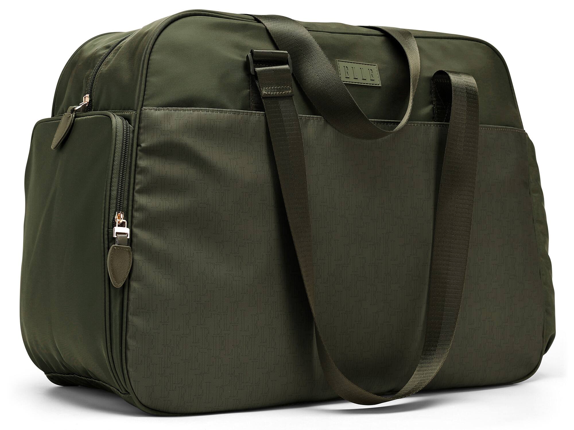 Elle Wayfarer 40L Monogram Weekender Duffel Bag Olive Green - Best Buy