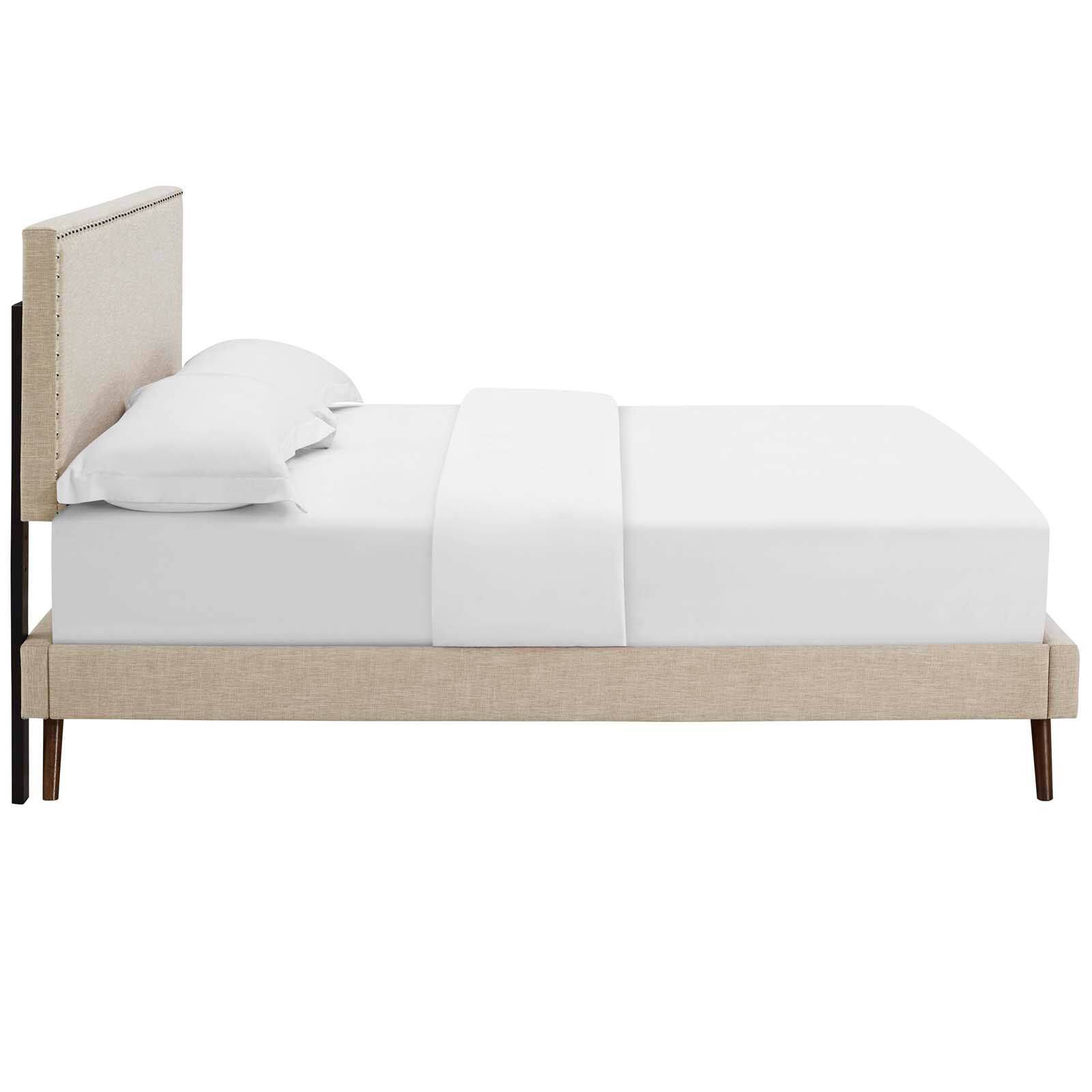Back. Modway - Melanie Tufted Button Upholstered Performance Velvet Full Platform Bed - Blue.