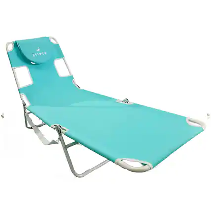 Front. Ostrich - Ostrich The Original Chaise Lounge, Facedown Beach Pool Tanning Chair, Aqua - Aqua.