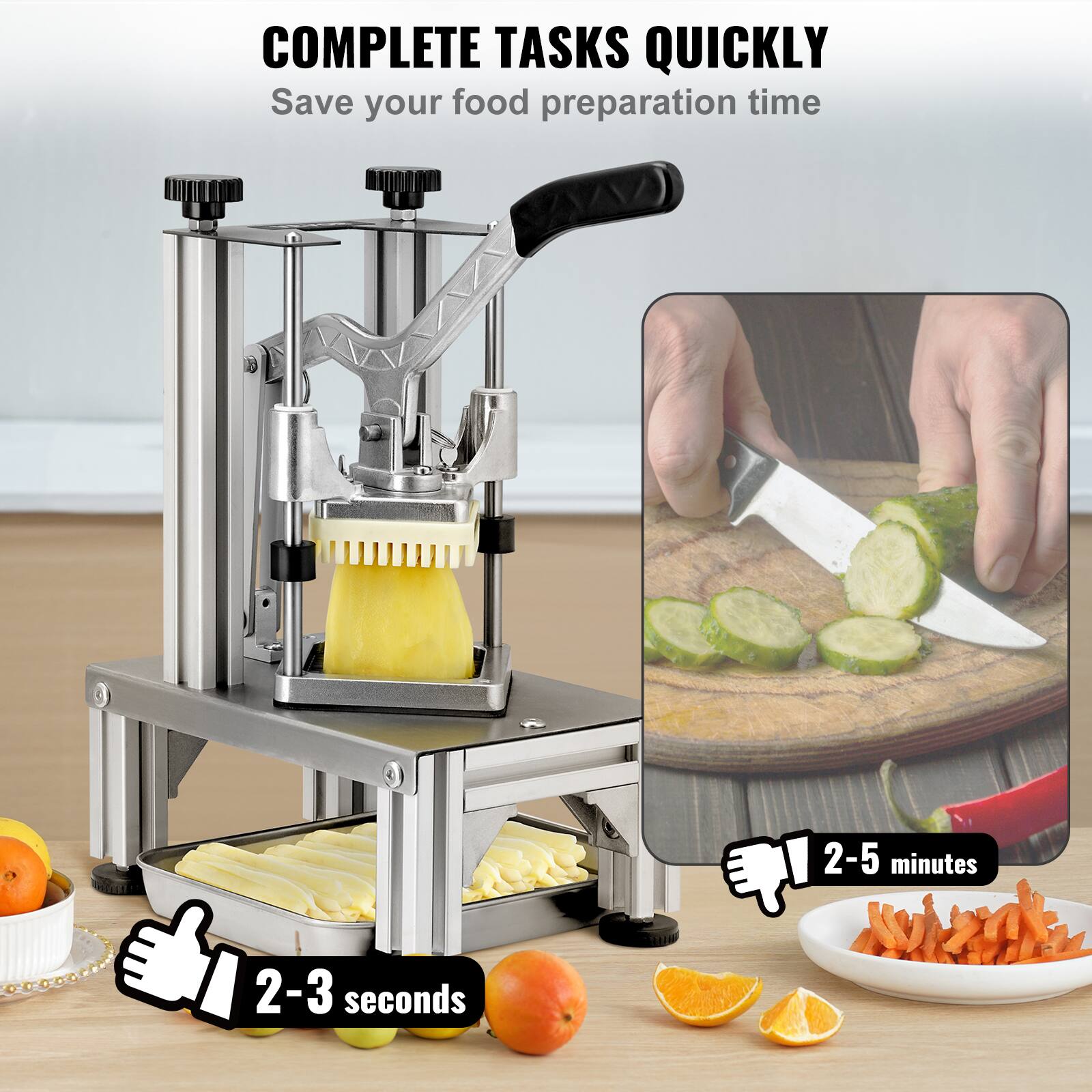 COMPLETE TASKS QUICKLY Save your food preparation time 2-3 seconds 2-5 minutes