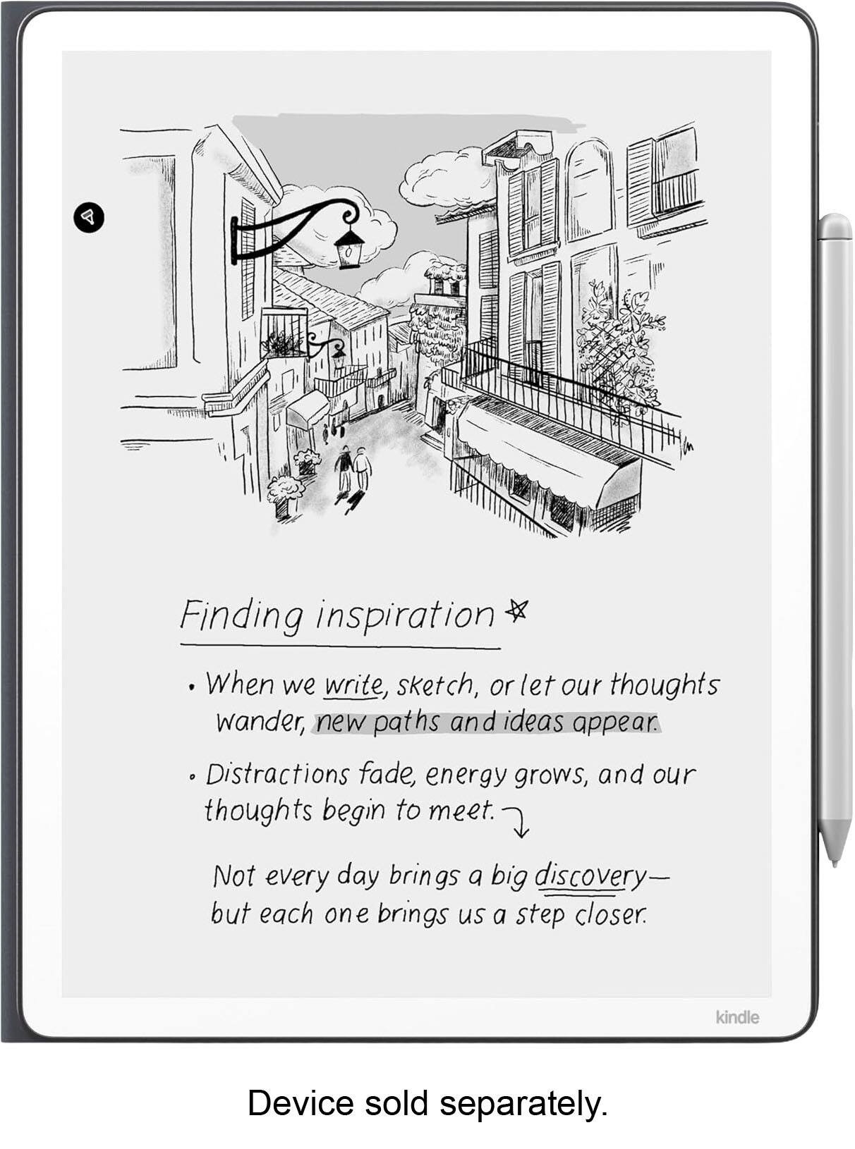 Finding inspiration

- When we write, sketch, or let our thoughts wander, new paths and ideas appear.
- Distractions fade, energy grows, and our thoughts begin to meet.

Not every day brings a big discovery— but each one brings us a step closer.

Device sold separately.
